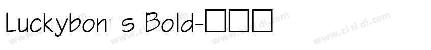 Luckybones Bold字体转换